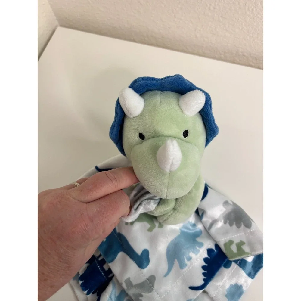 Dinosaur Baby Lovey Plush Security Blanket WalMart Baby Essentials Triceratops